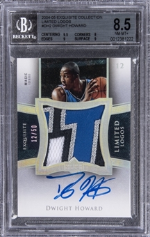 2004-05 UD "Exquisite Collection" Limited Logos #DH2 Dwight Howard Signed Game Used Patch Rookie Card (#12/50) – BGS NM-MT+ 8.5/BGS 8 